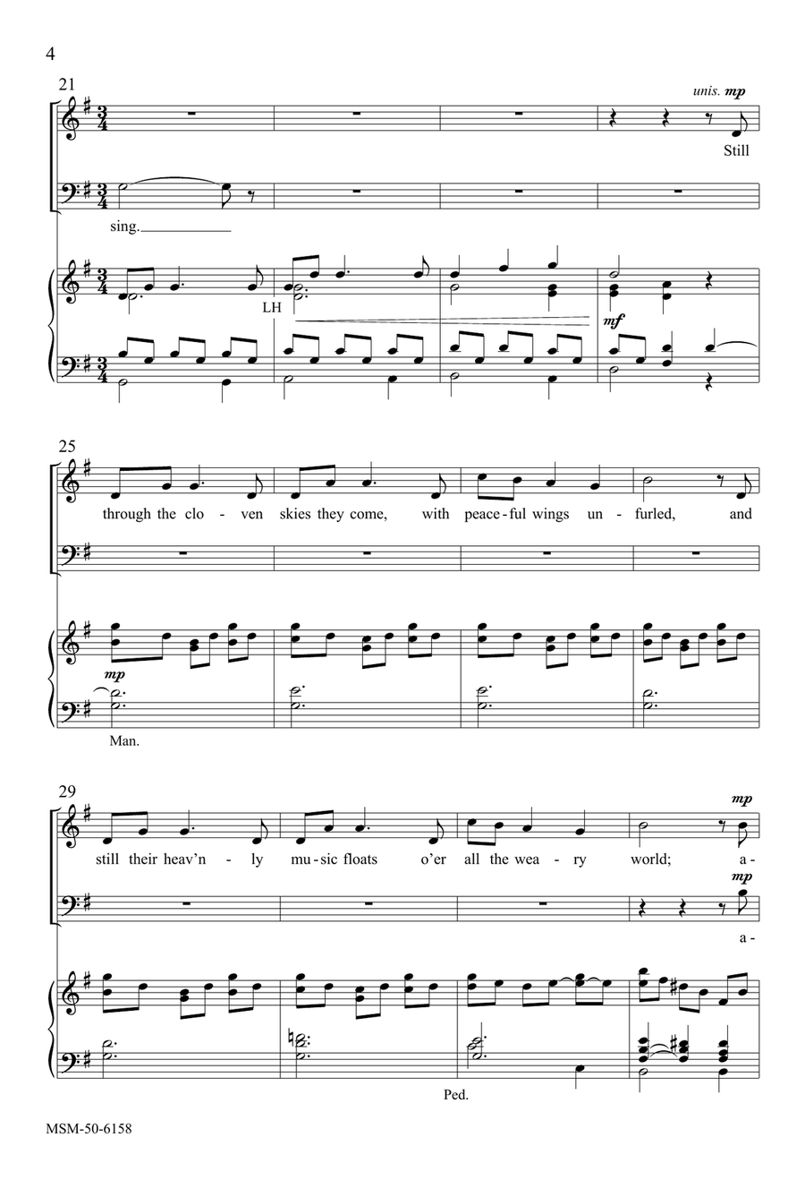 Hear the Angels Sing Hear the Angels Sing 4-Part scores gallery preview page 4