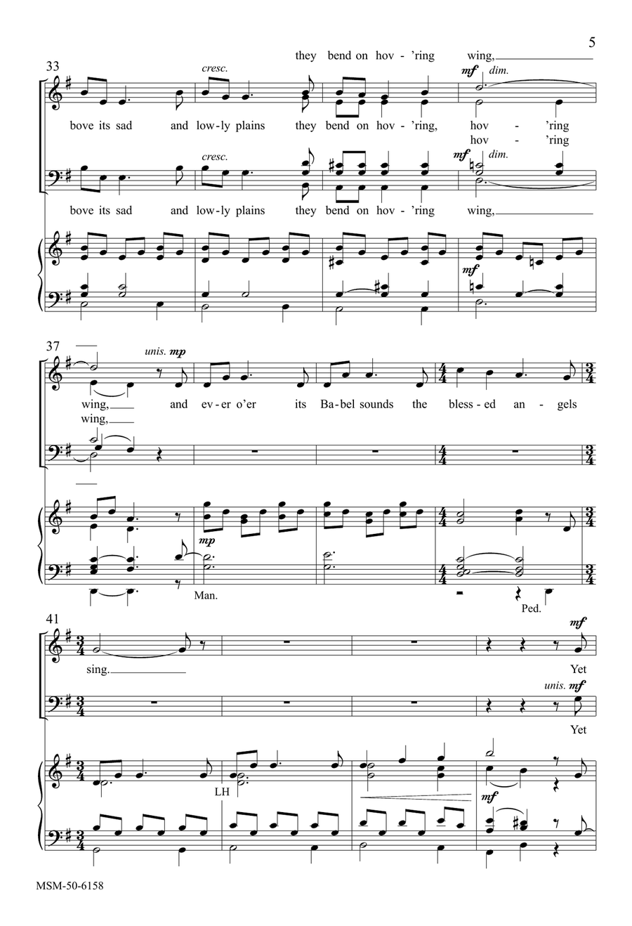 Hear the Angels Sing Hear the Angels Sing 4-Part scores gallery preview page 5