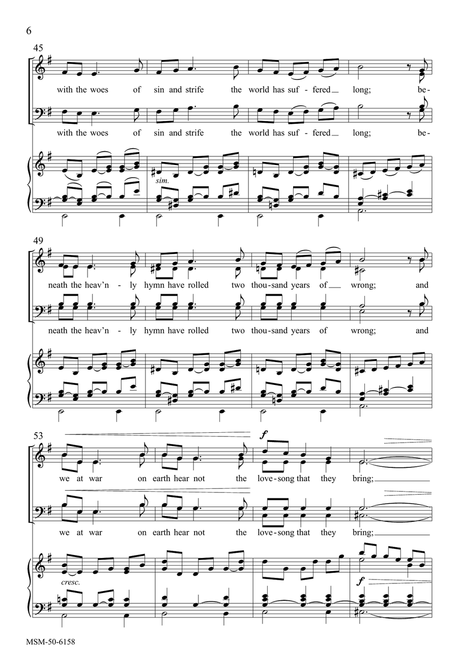 Hear the Angels Sing Hear the Angels Sing 4-Part scores gallery preview page 6
