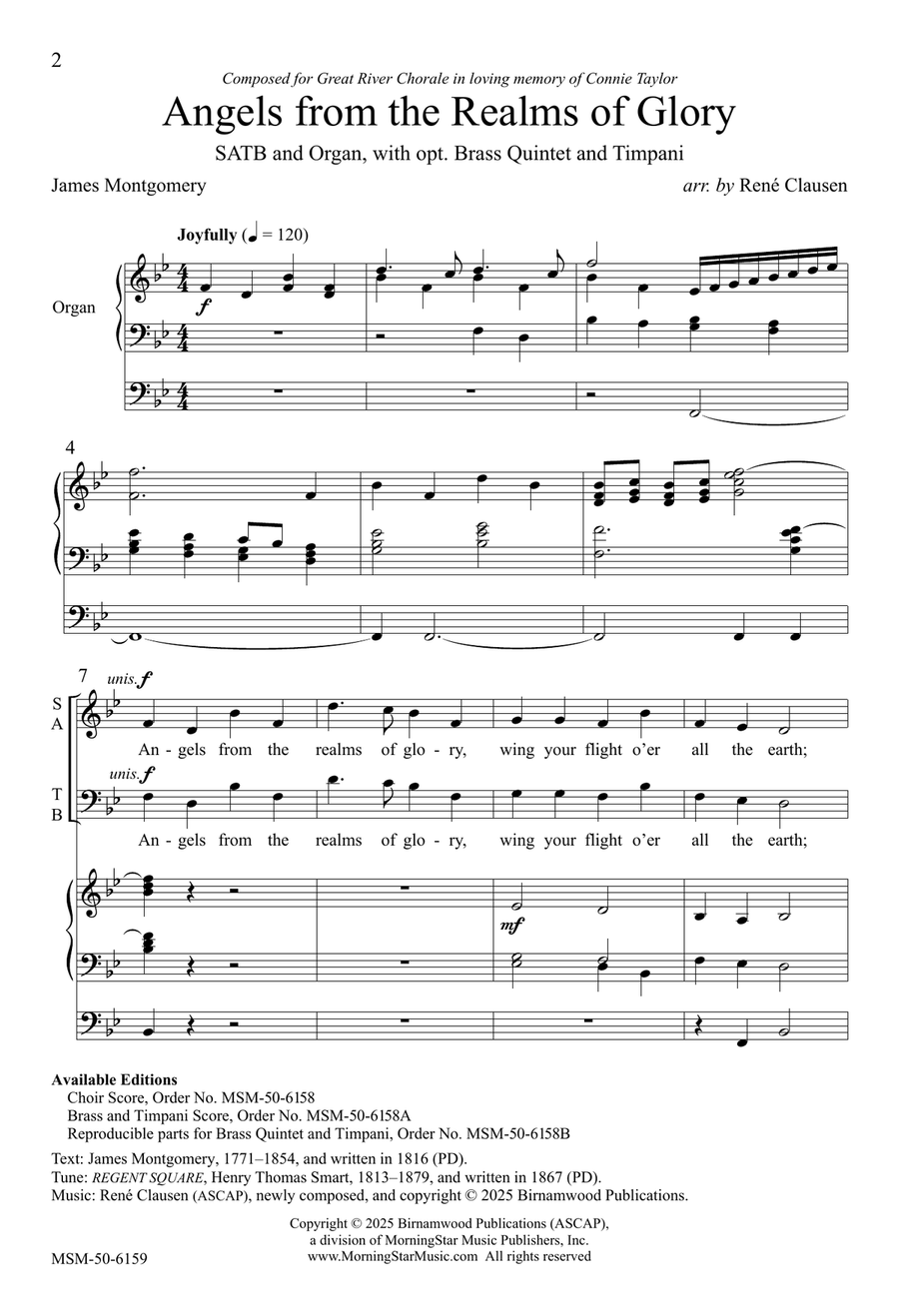 Angels from the Realms of Glory 4-Part scores gallery preview page 2