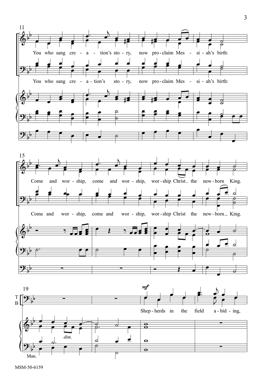 Angels from the Realms of Glory 4-Part scores gallery preview page 3