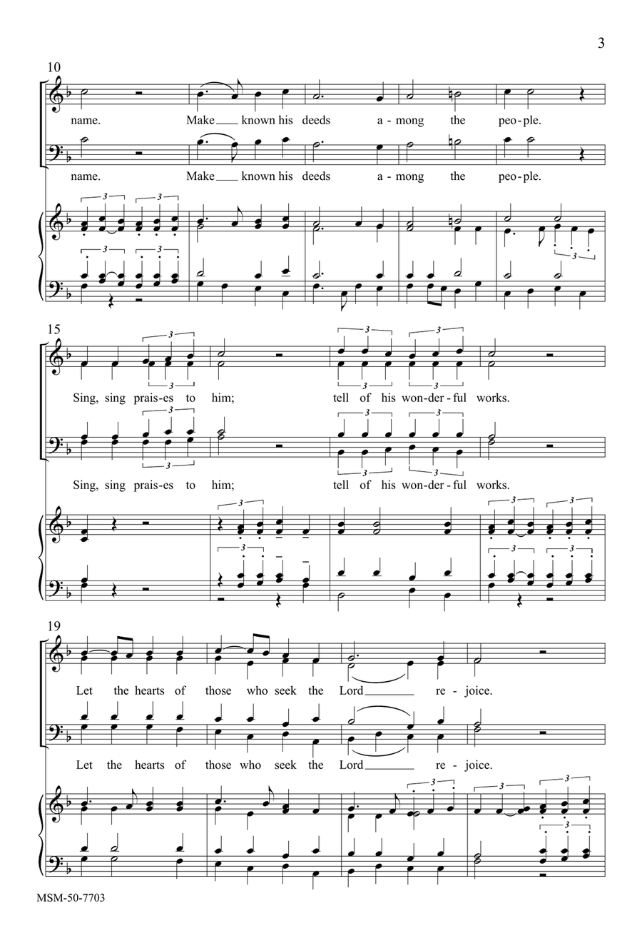 O Give Thanks to the Lord 4-Part scores gallery preview page 3