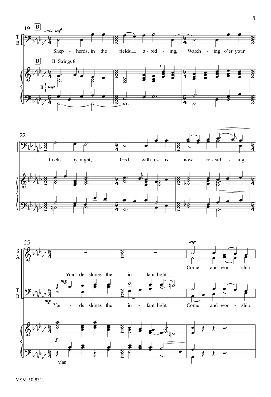Angels, from the Realms of Glory 4-Part scores gallery preview page 5