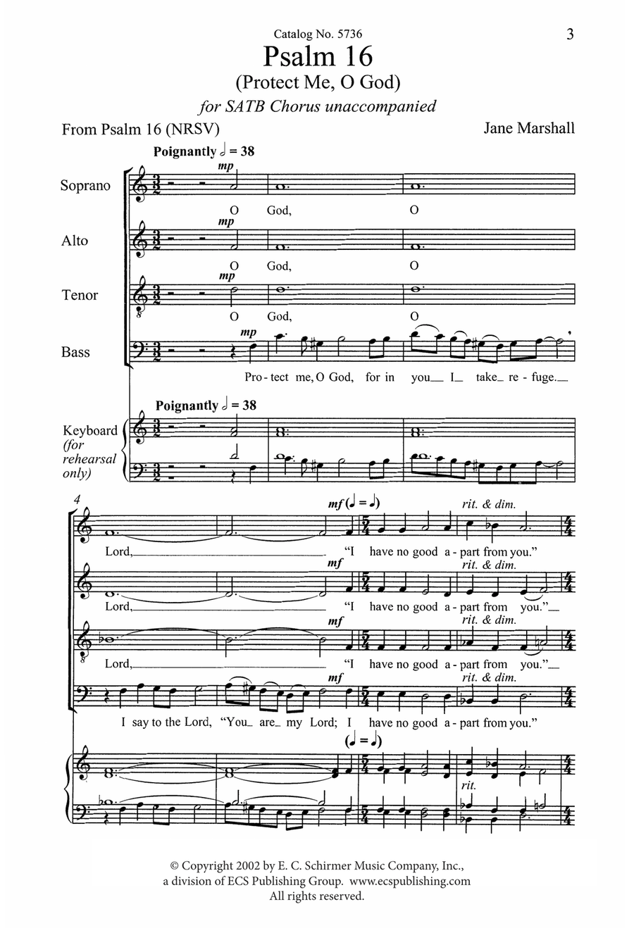 Psalm 16 Psalm 16 4-Part scores gallery preview page 3