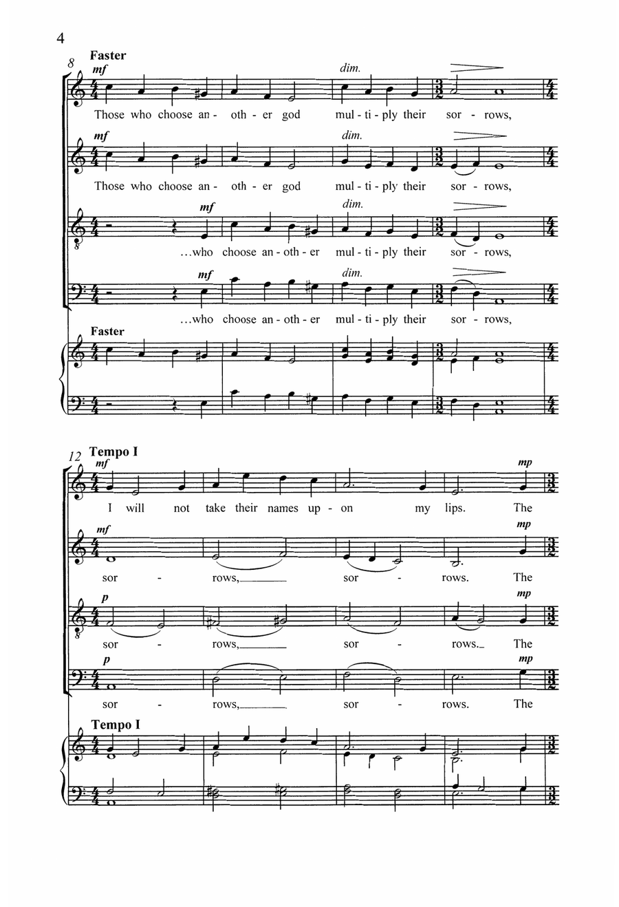 Psalm 16 Psalm 16 4-Part scores gallery preview page 4