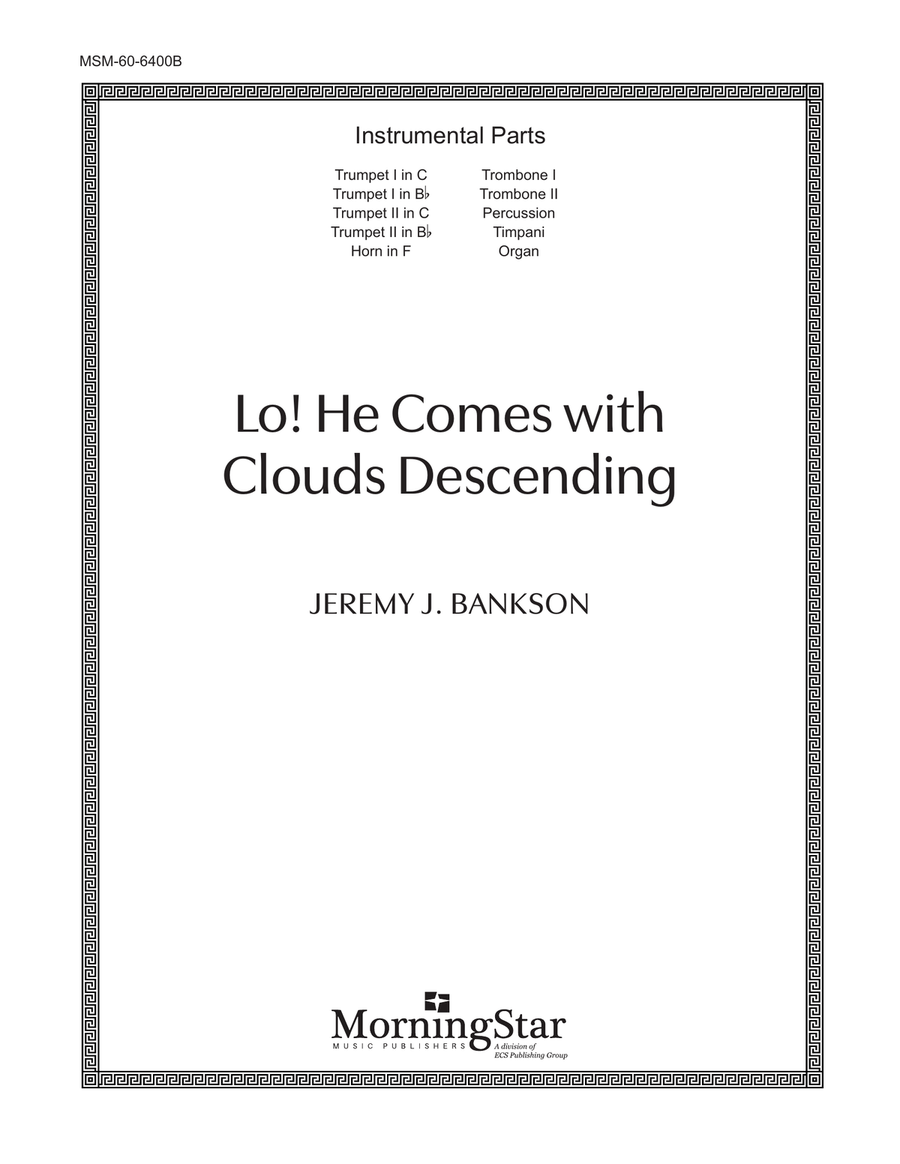 Lo! He Comes with Clouds Descending (Downloadable Brass Parts) Choir scores gallery preview page 1