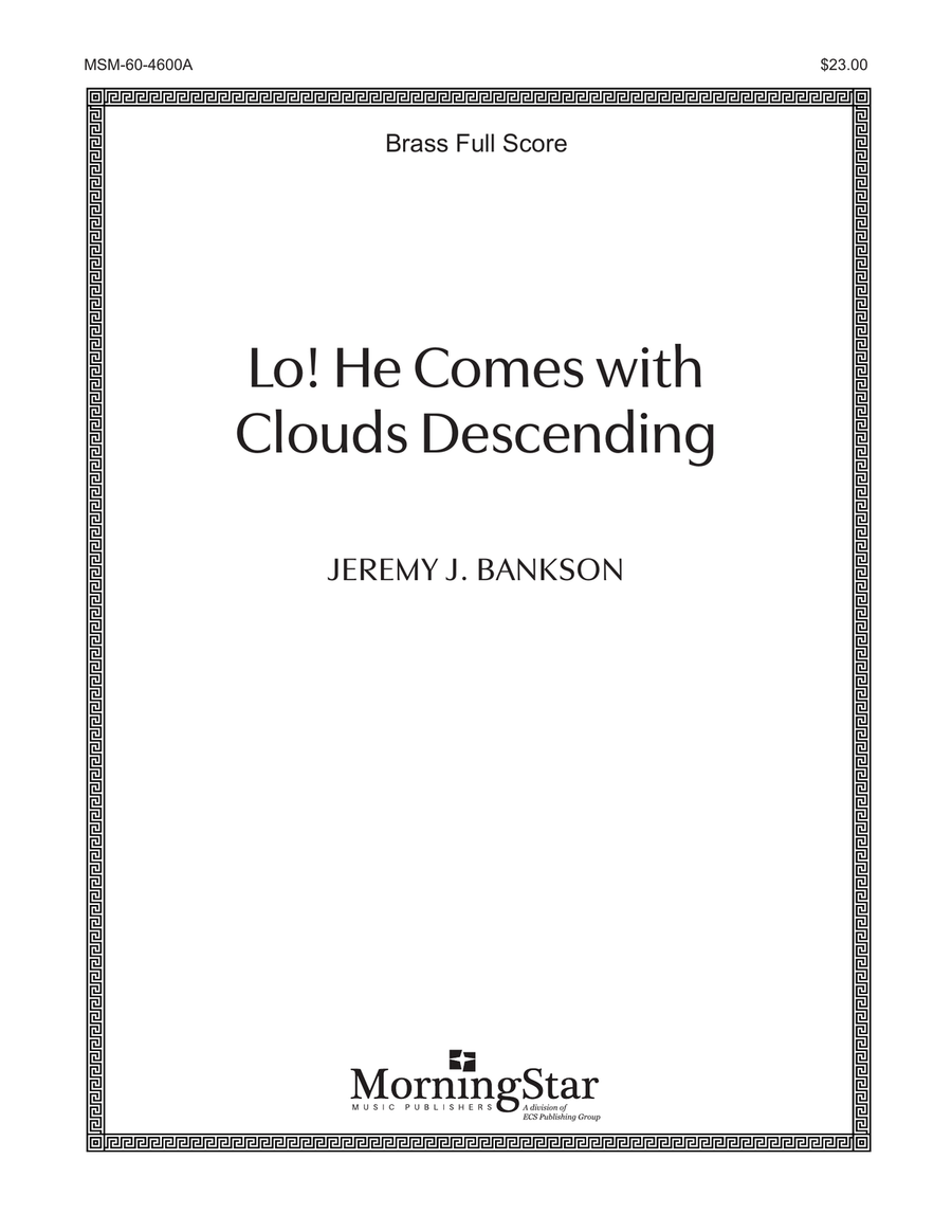 Lo! He Comes with Clouds Descending (Downloadable Brass Full Score) Choir scores gallery preview page 1