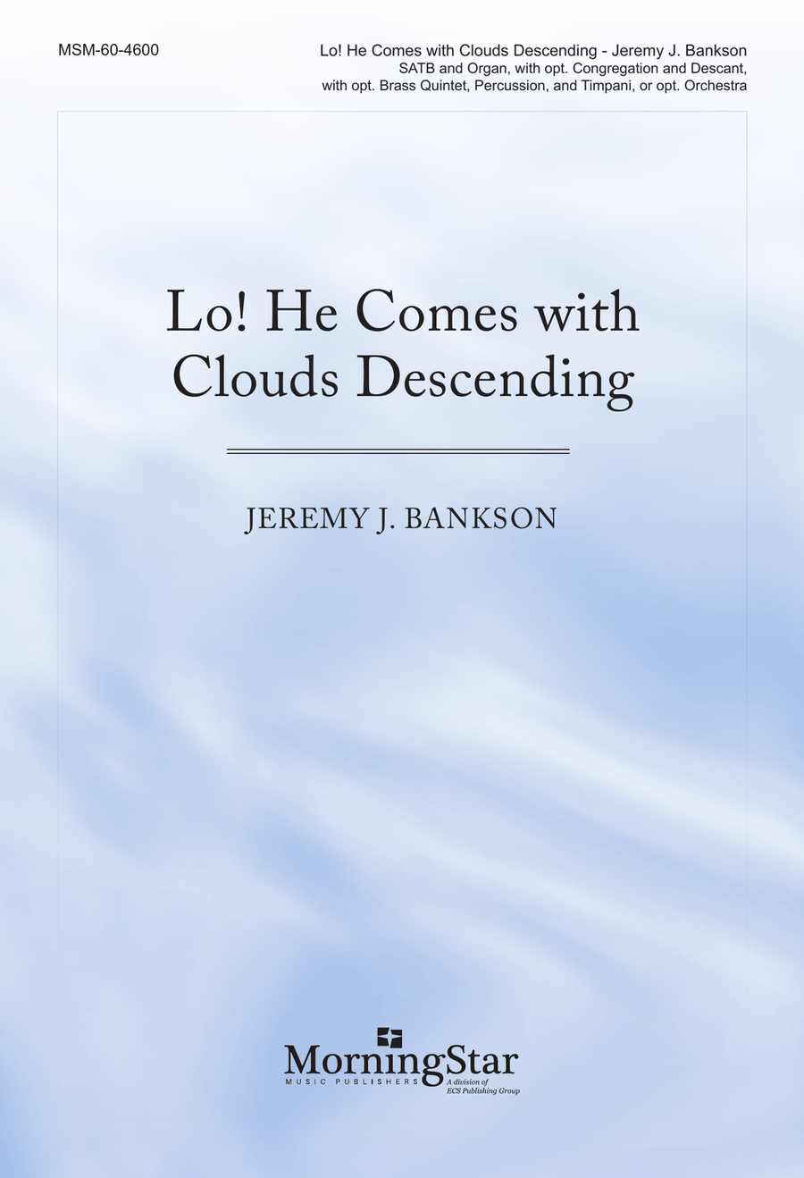 Lo! He Comes with Clouds Descending 4-Part scores gallery preview page 1
