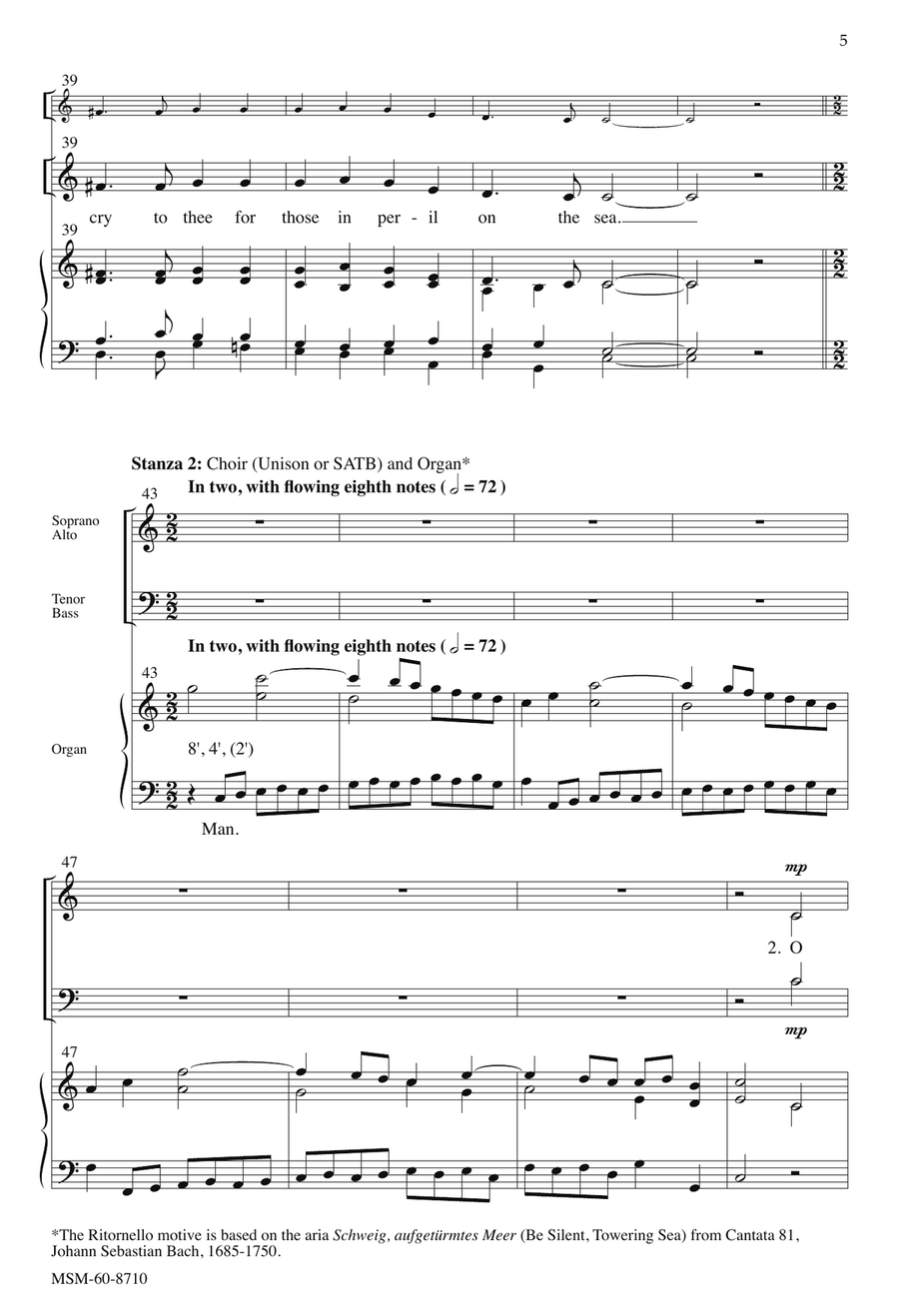 Eternal Father, Strong to Save 4-Part scores gallery preview page 5