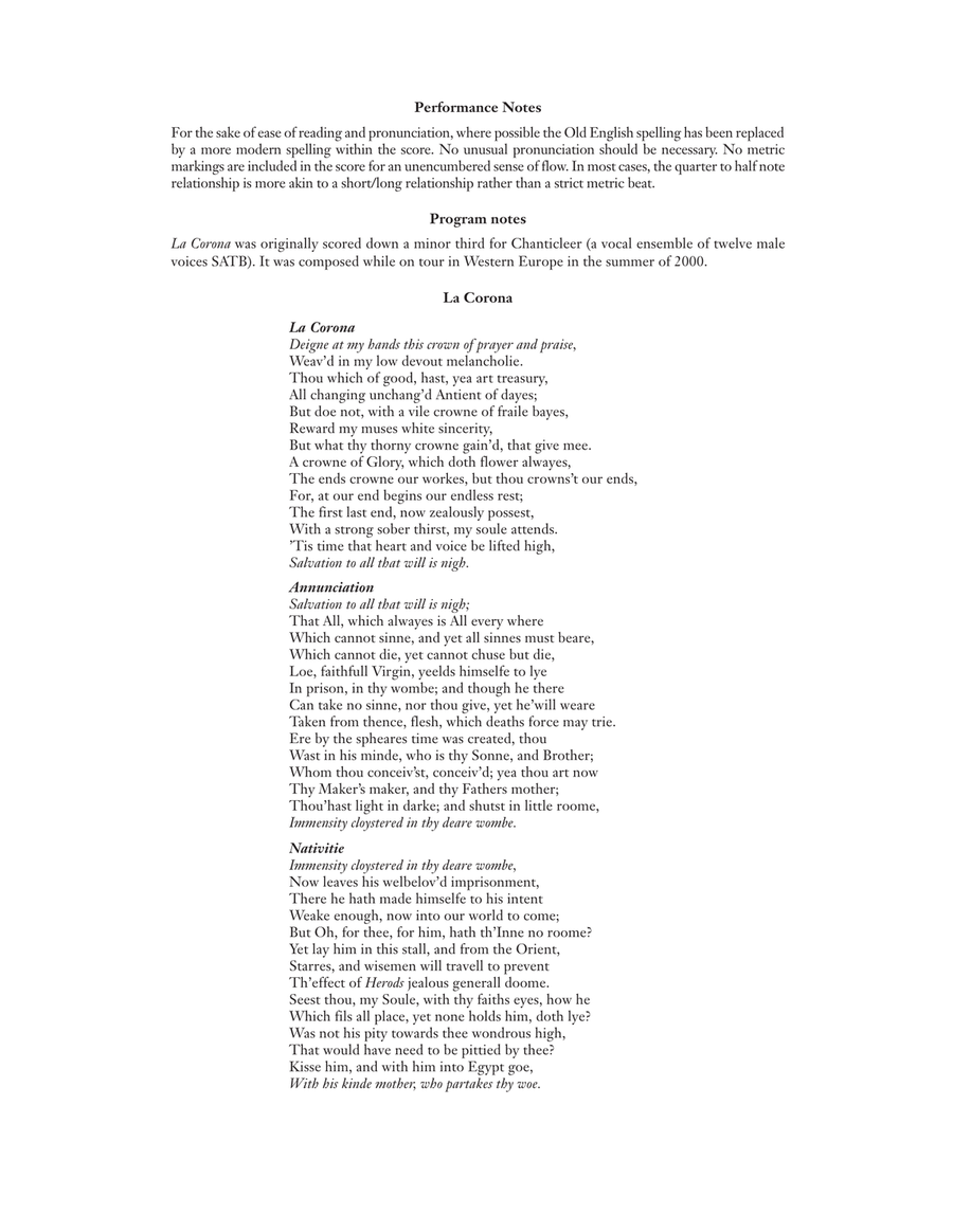 La Corona La Corona Divisi scores gallery preview page 2