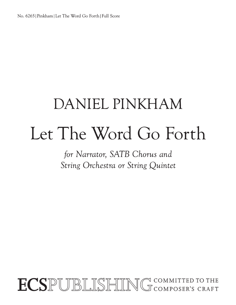 Let The Word Go Forth (Downloadable Full Score and Parts Set) Choir scores gallery preview page 1