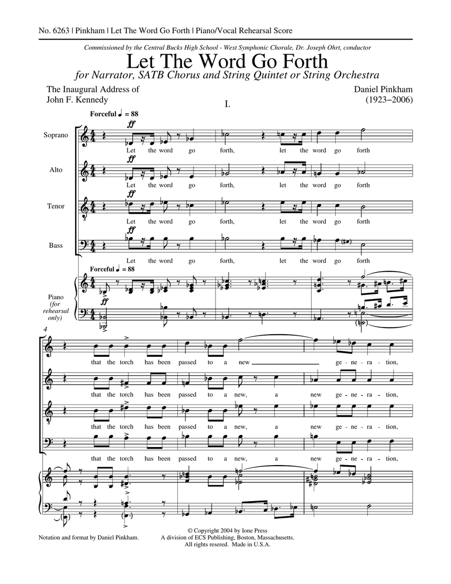 Let The Word Go Forth Let The Word Go Forth 4-Part scores gallery preview page 1