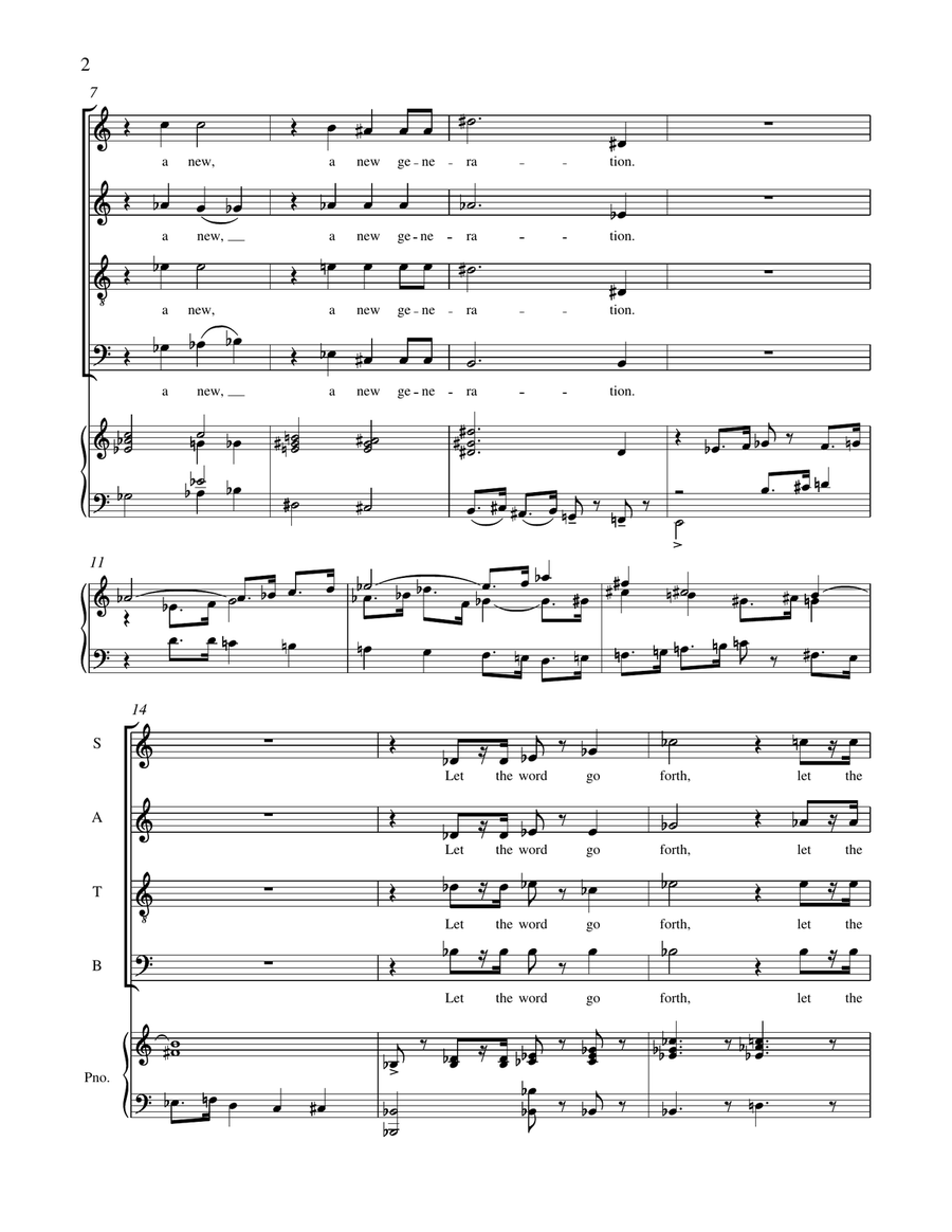 Let The Word Go Forth Let The Word Go Forth 4-Part scores gallery preview page 2