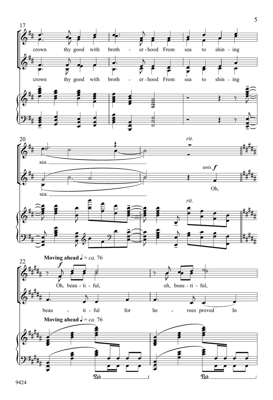 America the Beautiful SSAA - Digital Sheet Music page 5