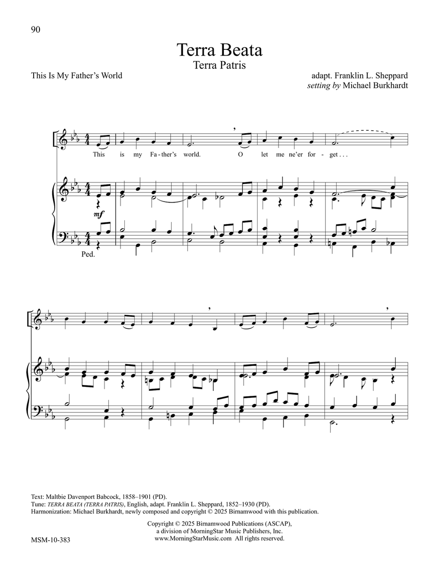 Terra beata (Terra patris) Organ scores gallery preview page 1