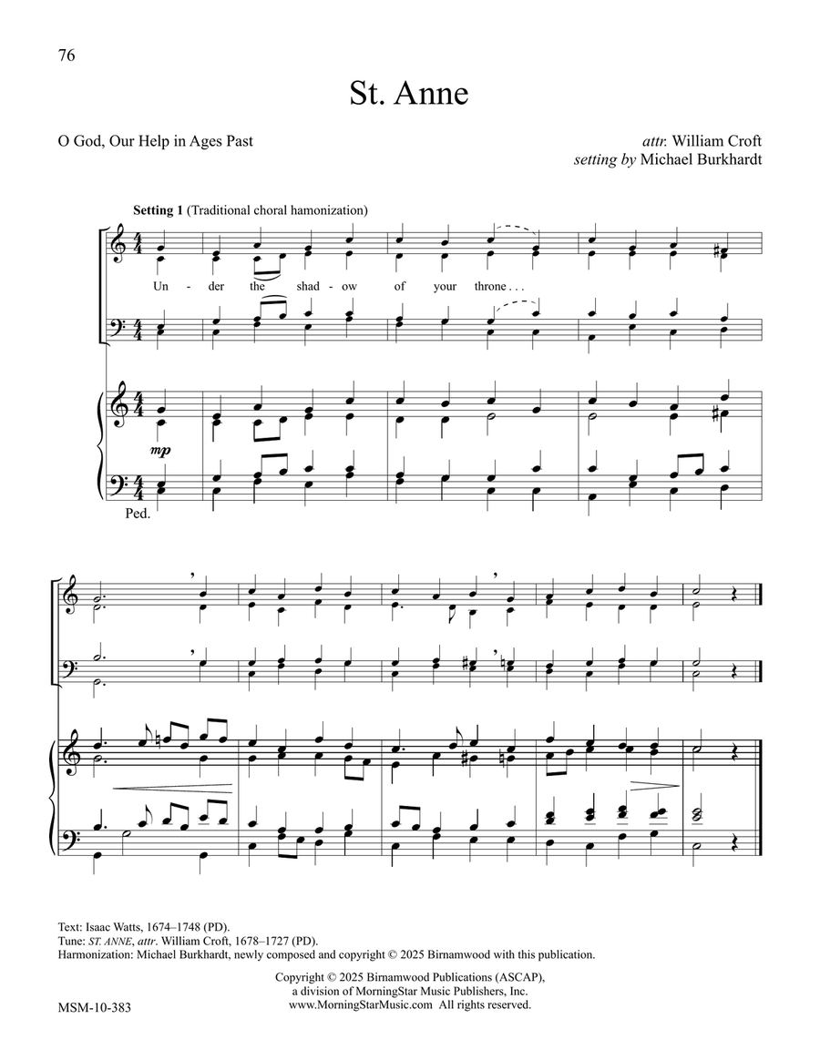 St. Anne St. Anne Organ scores gallery preview page 1