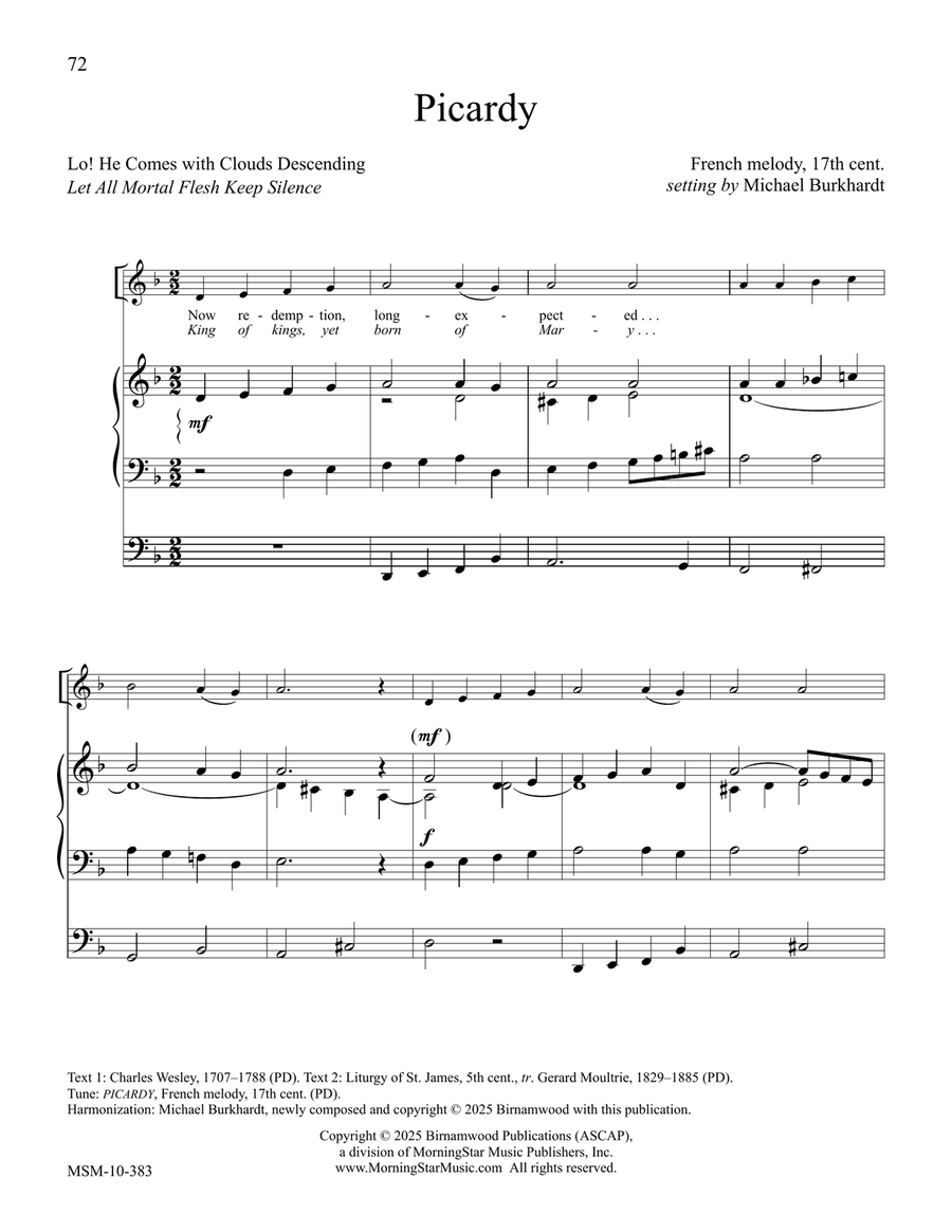 Picardy Picardy Organ scores gallery preview page 1