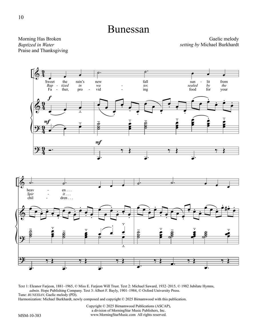 Bunessan Bunessan Organ scores gallery preview page 1