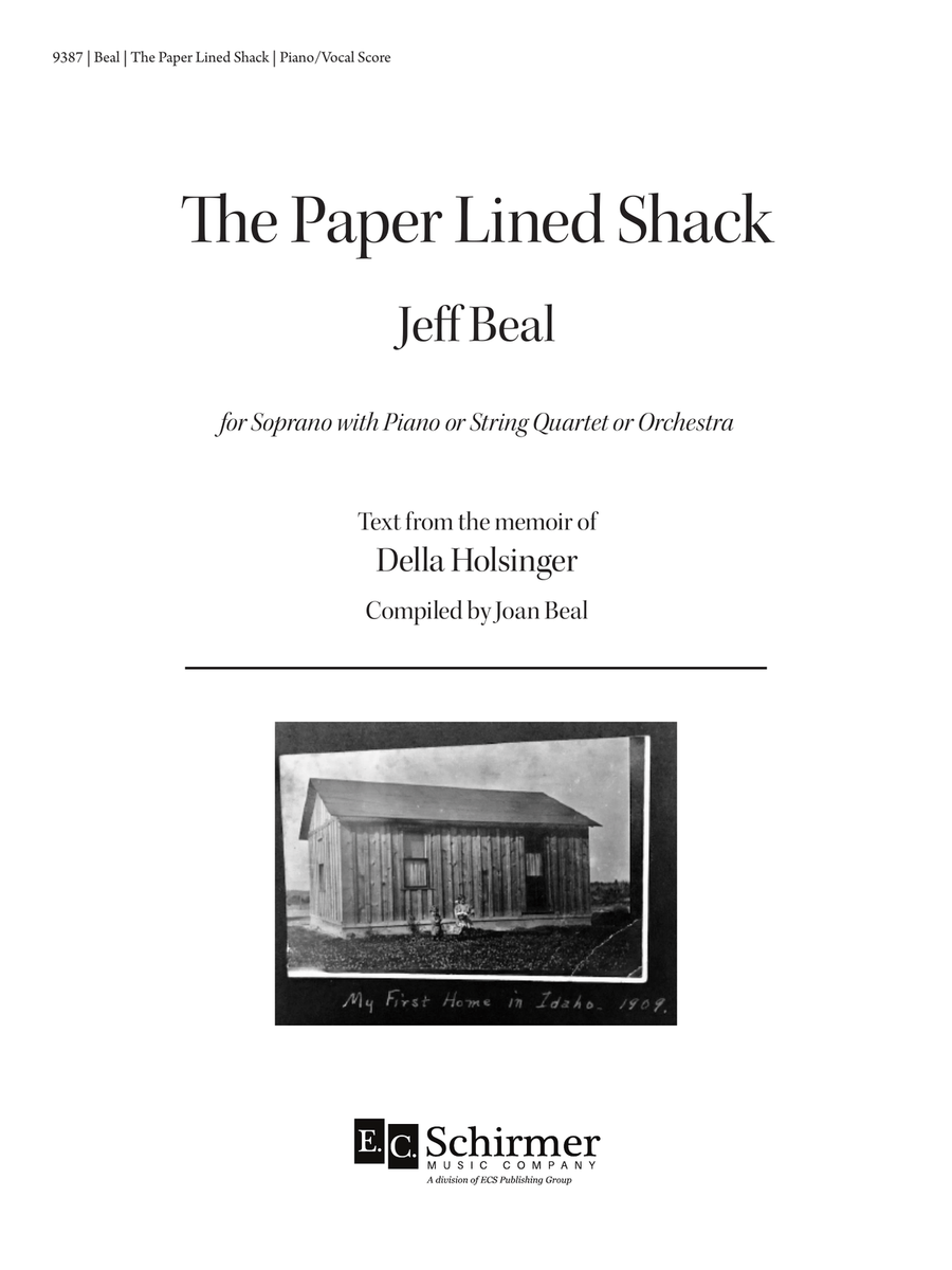 The Paper Lined Shack (Downloadable Piano/Vocal Score) Cello scores gallery preview page 1