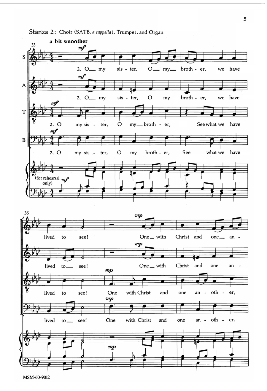 Source of Breath from Time's Beginning 4-Part scores gallery preview page 5