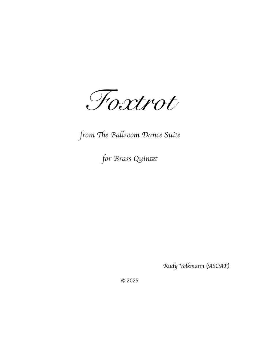 Foxtrot - from The Ballroom Dance Suite Brass Quintet scores gallery preview page 1