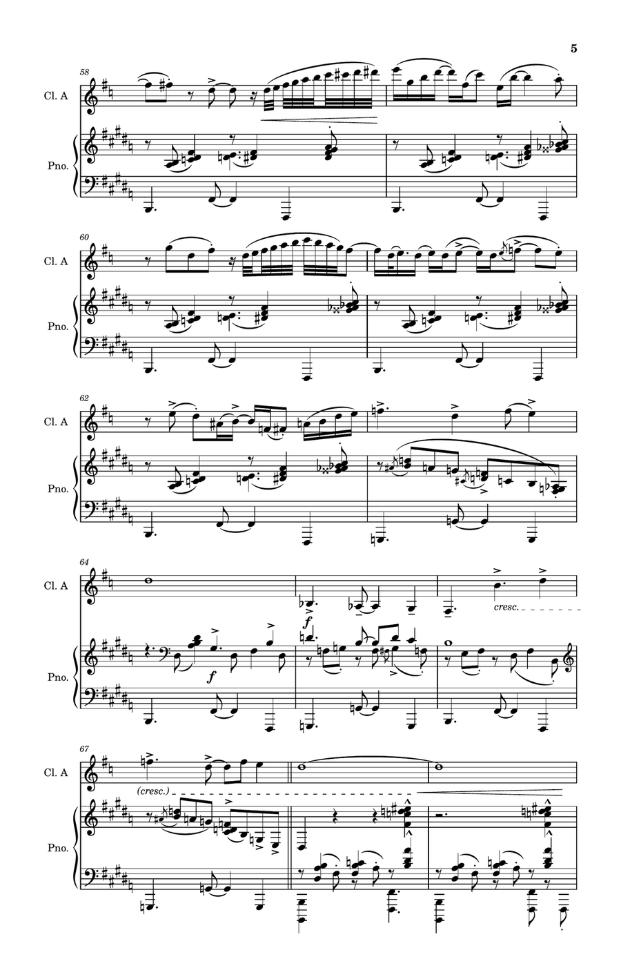 Sketch (Napev) B-Flat Clarinet scores gallery preview page 5