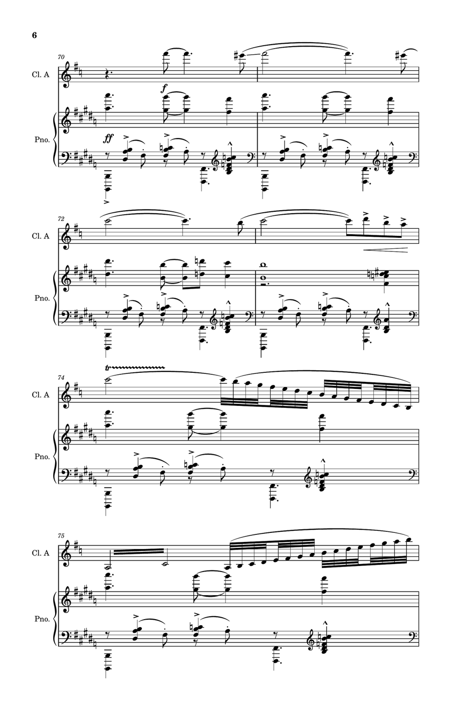 Sketch (Napev) B-Flat Clarinet scores gallery preview page 6
