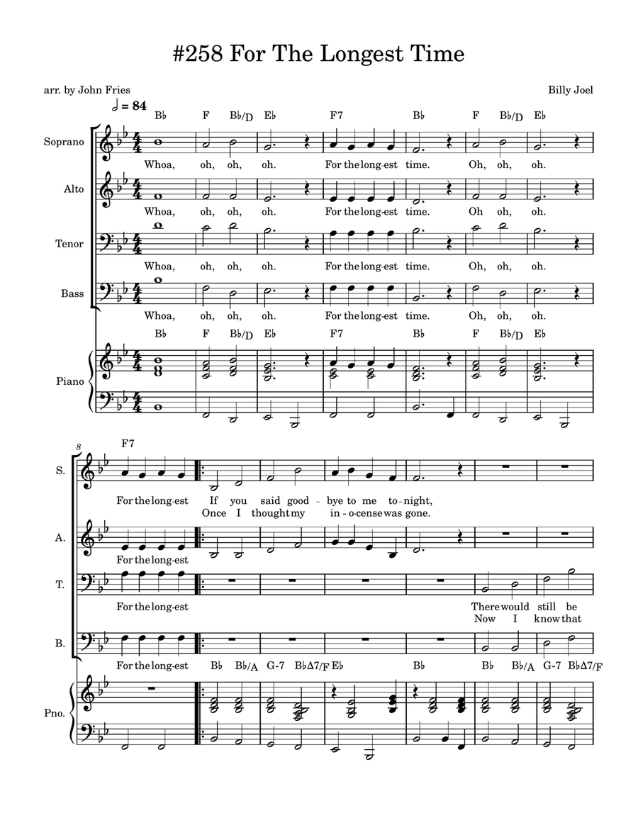 The Longest Time The Longest Time 4-Part scores gallery preview page 1