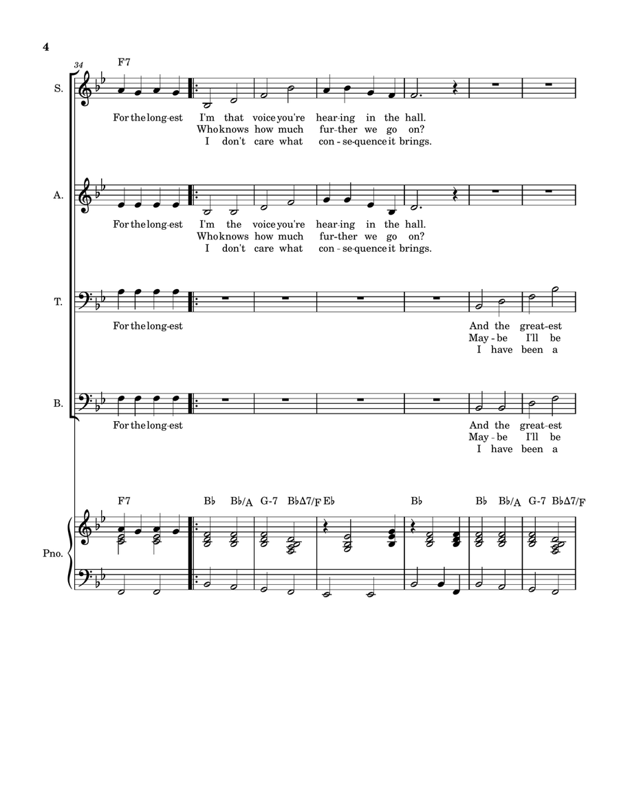 The Longest Time The Longest Time 4-Part scores gallery preview page 4