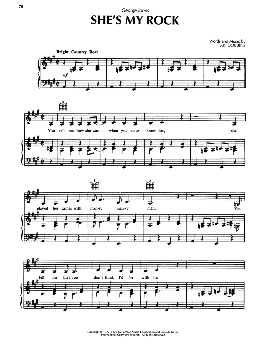 She's My Rock She's My Rock Piano, Vocal, Guitar scores gallery preview page 1