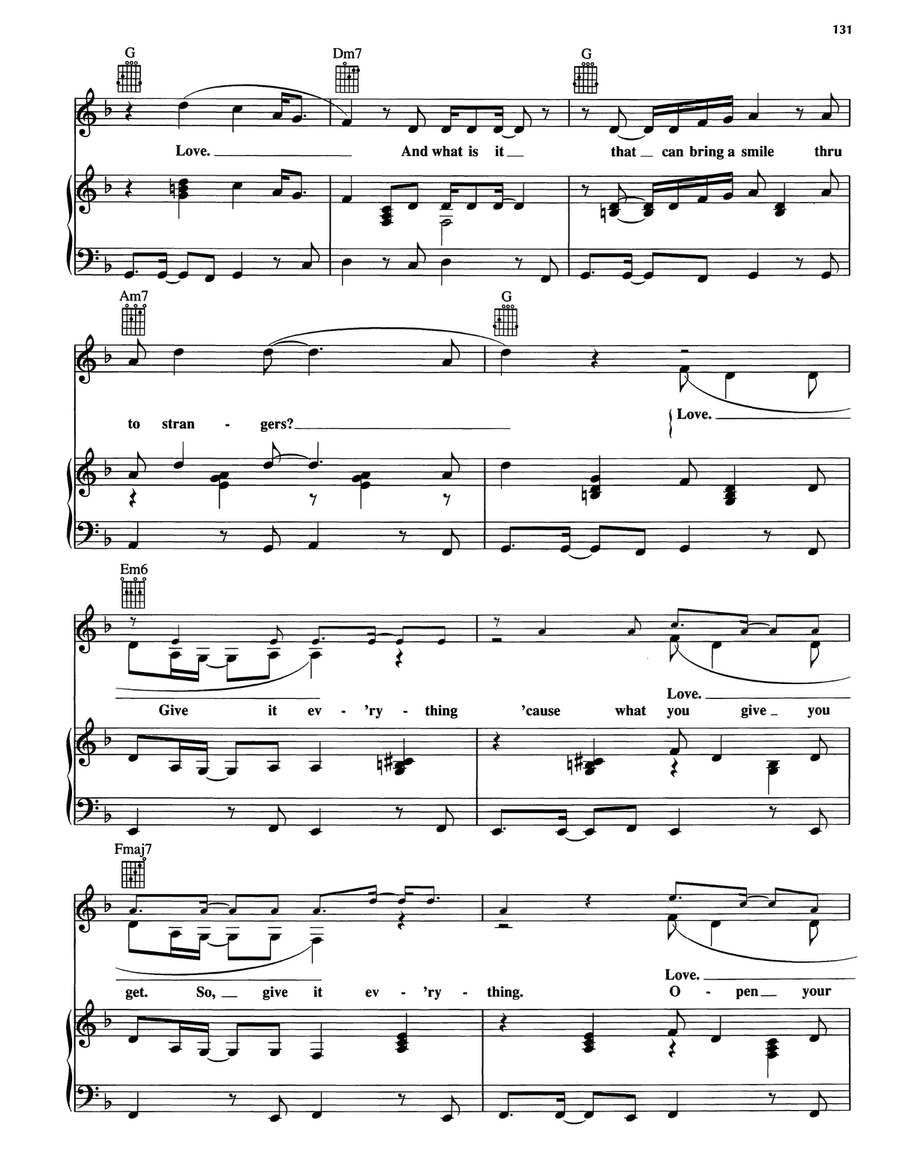 Power Of Love Power Of Love Piano, Vocal, Guitar scores gallery preview page 4
