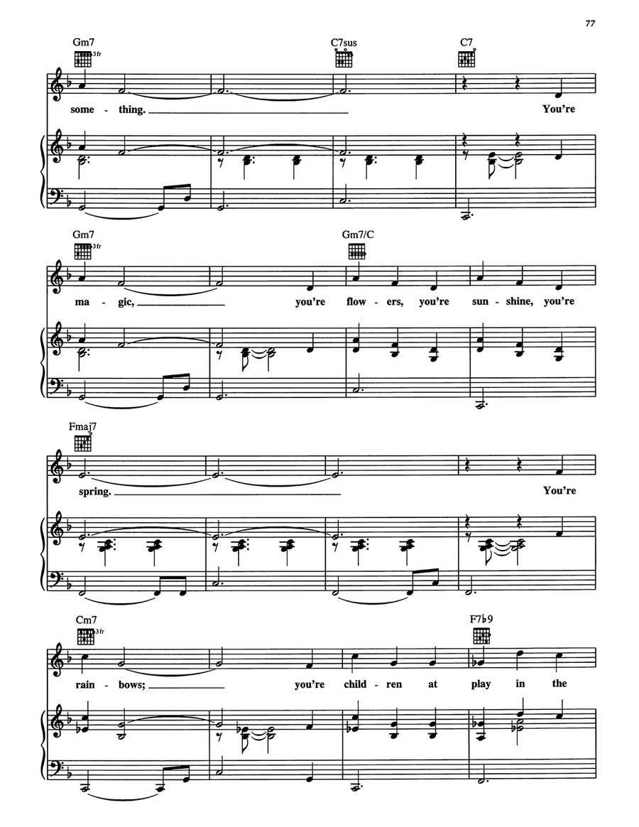 You're Something You're Something Piano, Vocal, Guitar scores gallery preview page 2