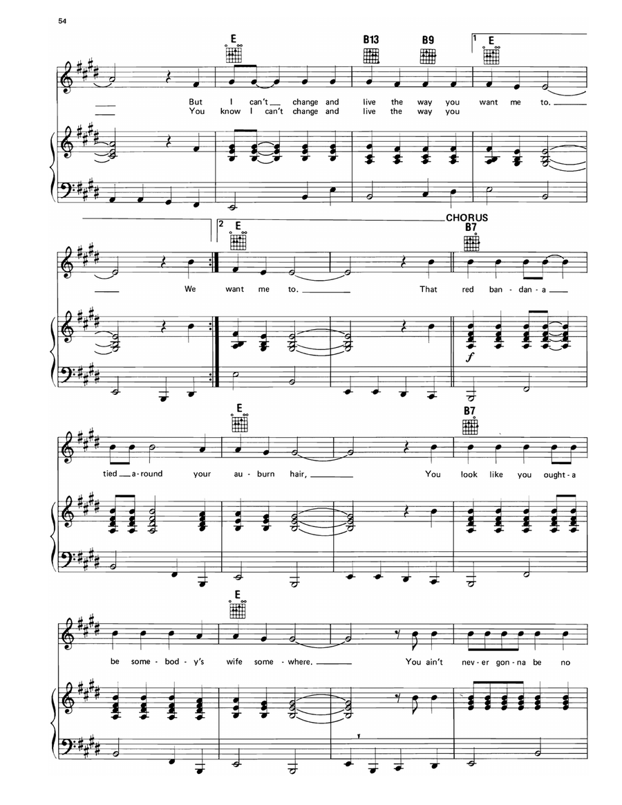 Red Bandana Red Bandana Piano, Vocal, Guitar scores gallery preview page 2