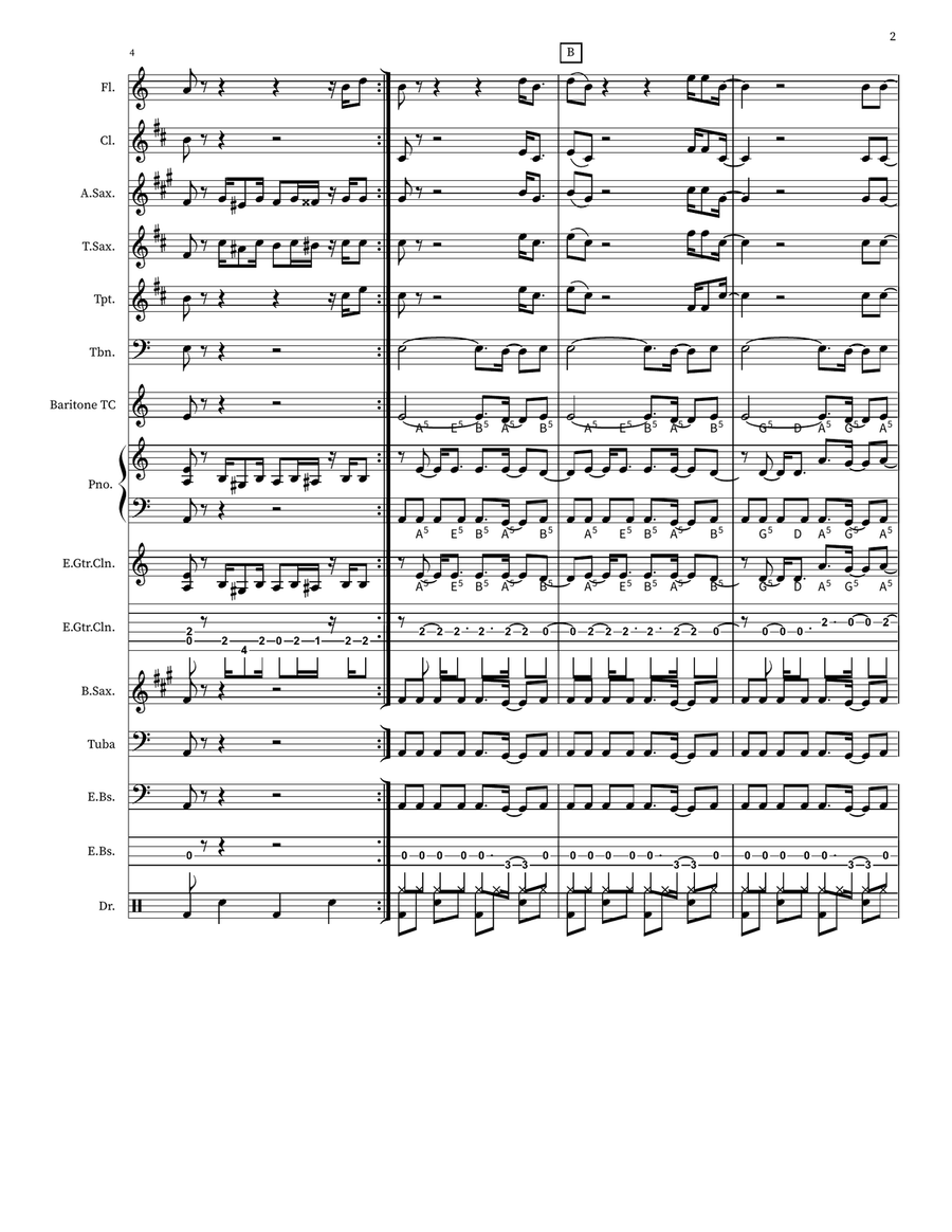 Back In Black Back In Black Marching Band scores gallery preview page 2