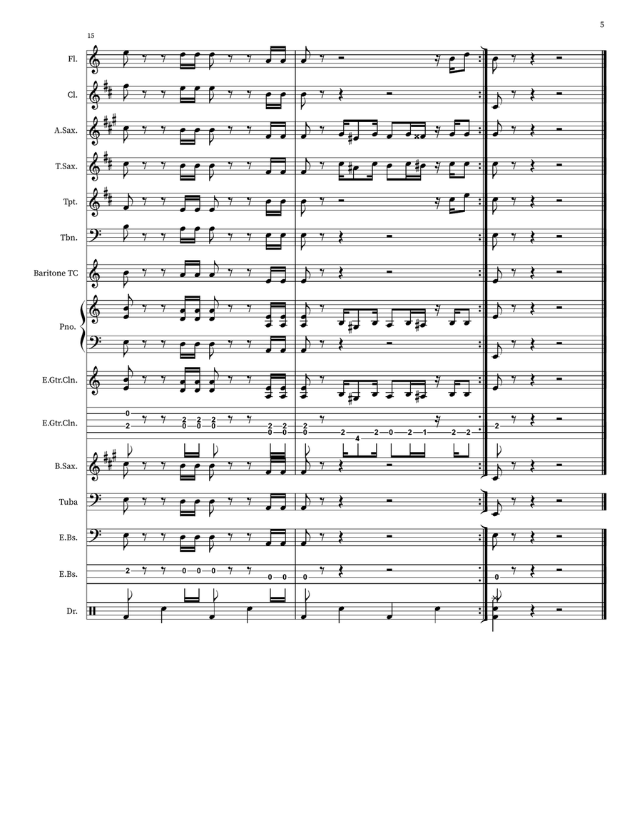 Back In Black Back In Black Marching Band scores gallery preview page 5