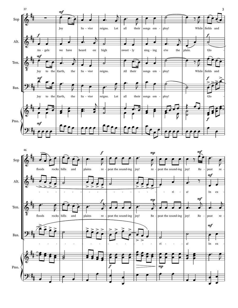 Joy to the Angels (SATB) Joy to the Angels (SATB) Divisi scores gallery preview page 3