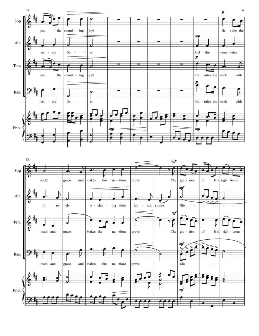 Joy to the Angels (SATB) Joy to the Angels (SATB) Divisi scores gallery preview page 4