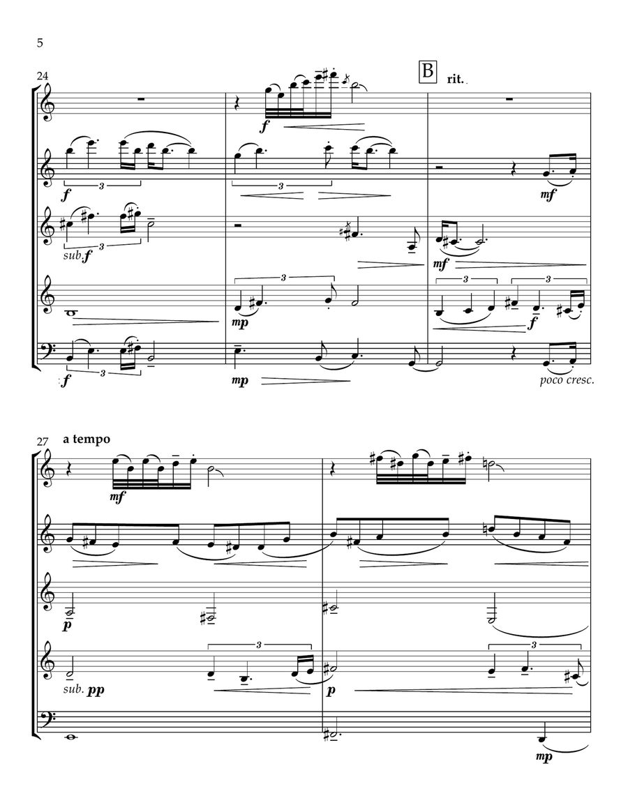 Nostadamus Woodwind Quintet scores gallery preview page 6