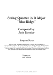 String Quartet in D Major 