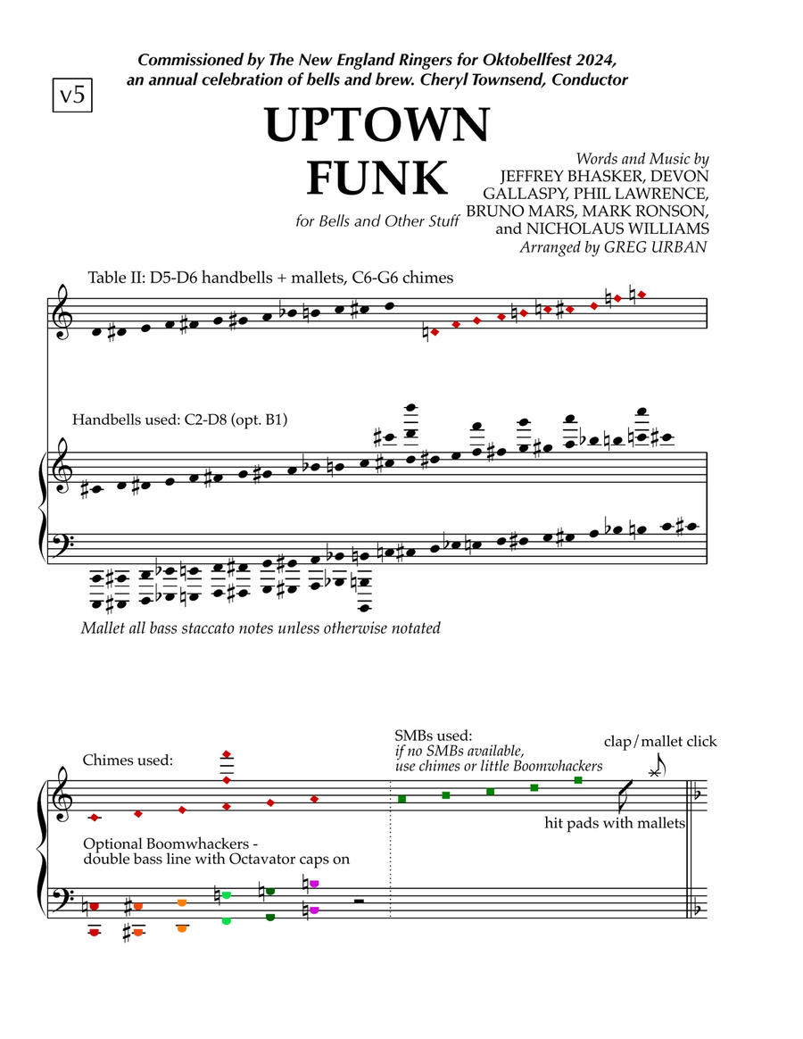 Uptown Funk Uptown Funk Handbell Choir scores gallery preview page 2