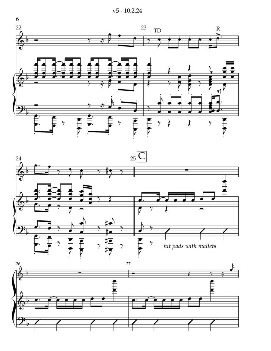Uptown Funk Uptown Funk Handbell Choir scores gallery preview page 6