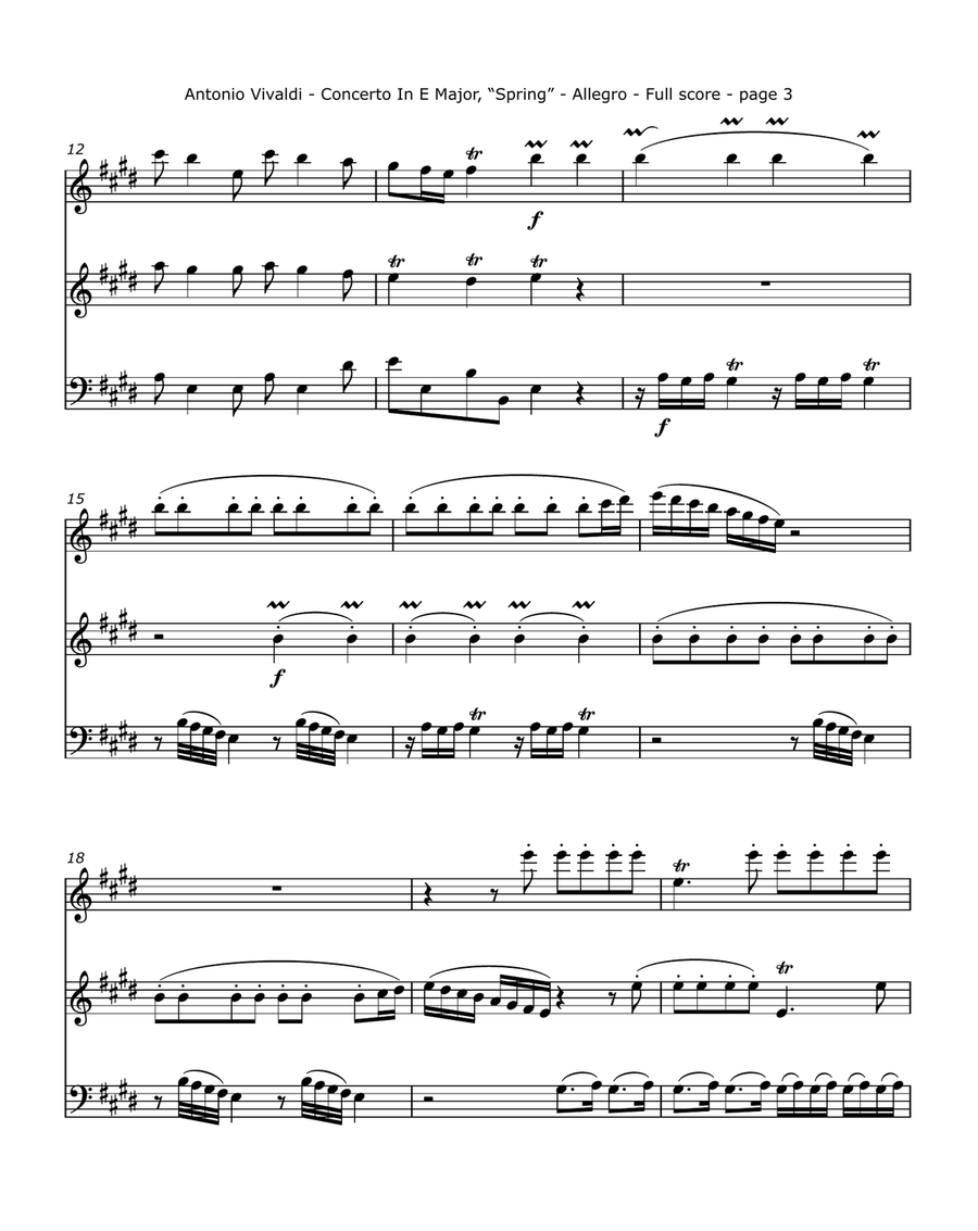 Vivaldi, A. - Concerto in E Major, 
