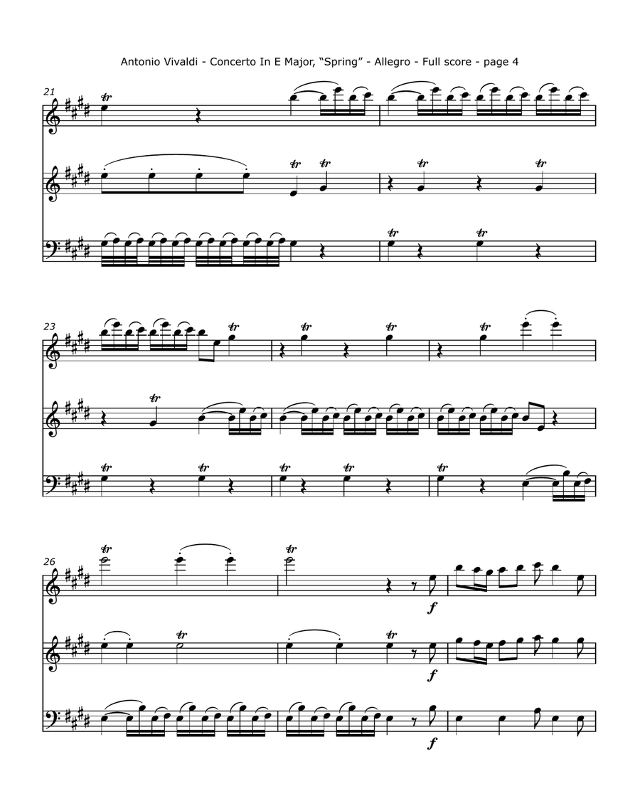 Vivaldi, A. - Concerto in E Major, 