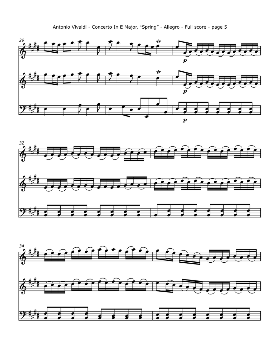 Vivaldi, A. - Concerto in E Major, 