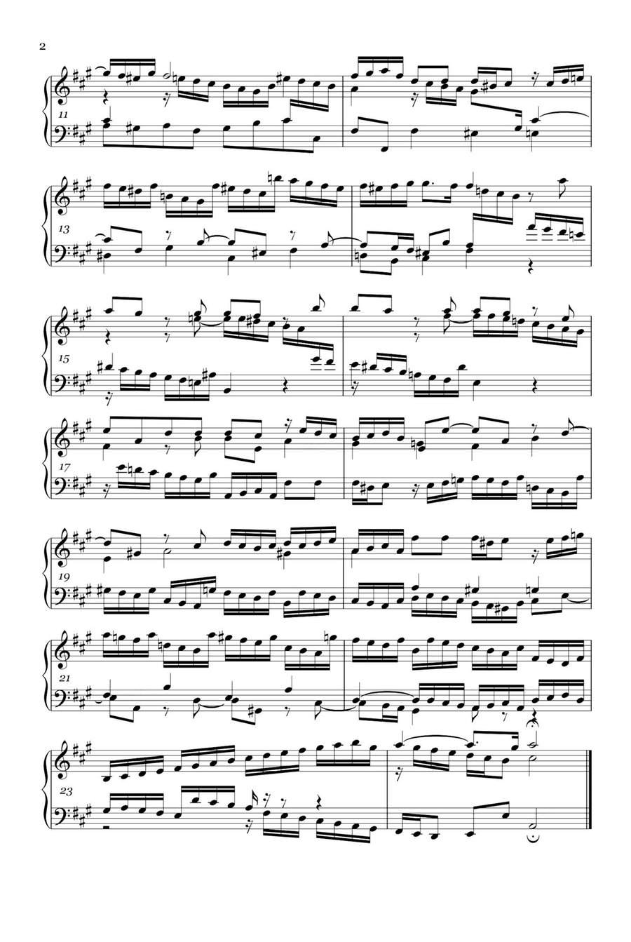 Preludio ⅩⅨ BWV864 - Johann Sebastian Bach Piano Solo scores gallery preview page 2