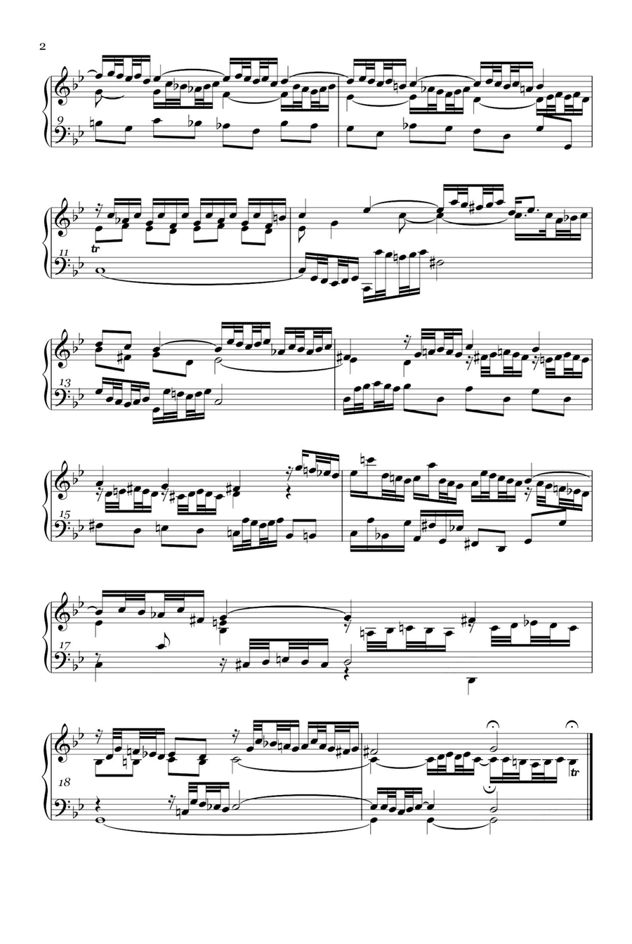 Preludio XVI BWV861 - Johann Sebastian Bach Piano Solo scores gallery preview page 2