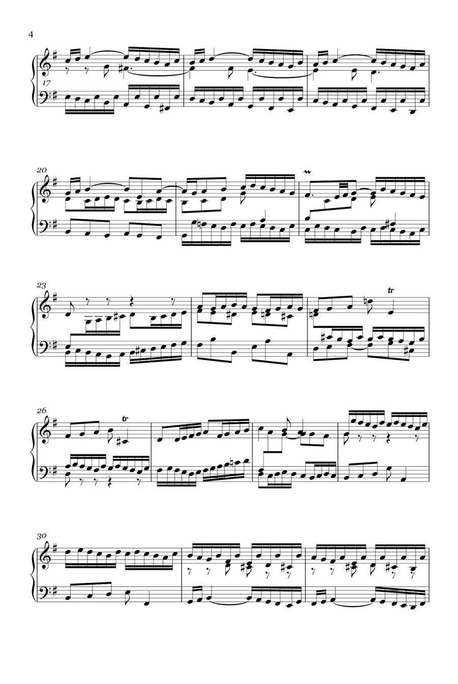 Preludio XV BWV860 - Johann Sebastian Bach Piano Solo scores gallery preview page 4