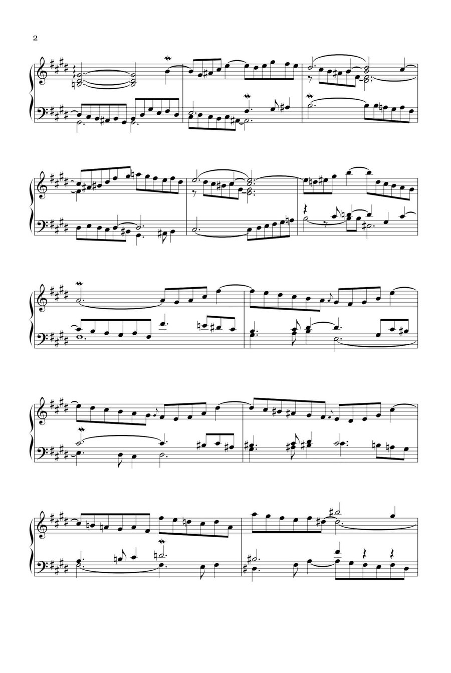 Preludio Ⅳ - Johann Sebastian Bach Piano Solo scores gallery preview page 2