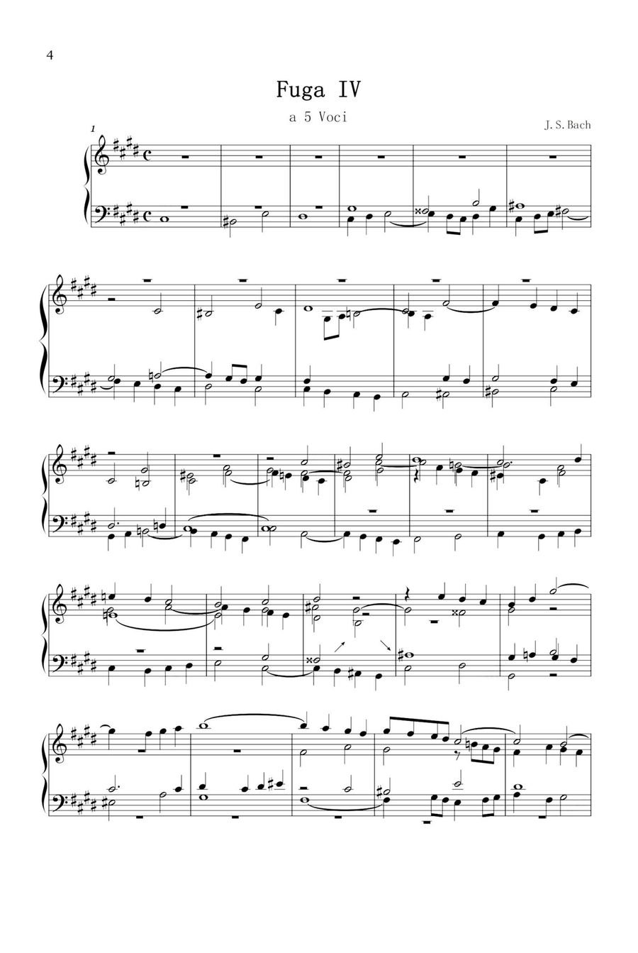 Preludio Ⅳ - Johann Sebastian Bach Piano Solo scores gallery preview page 3