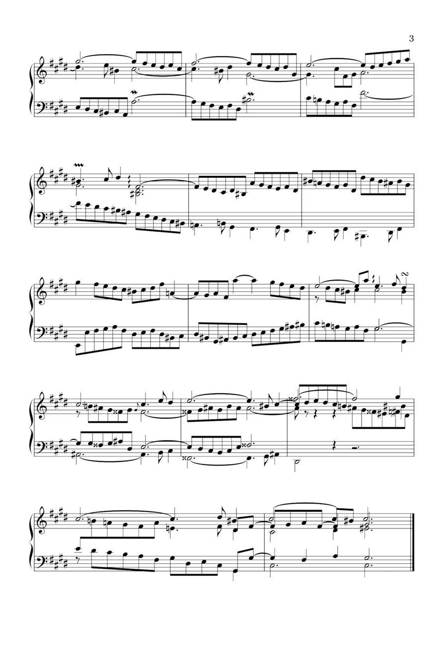 Preludio Ⅳ - Johann Sebastian Bach Piano Solo scores gallery preview page 4